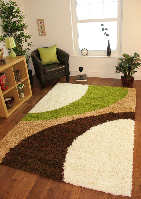 Cream Next Lime Green Chocolate Brown Small Large Shaggy Rugs Non Shedding Pile  eBay