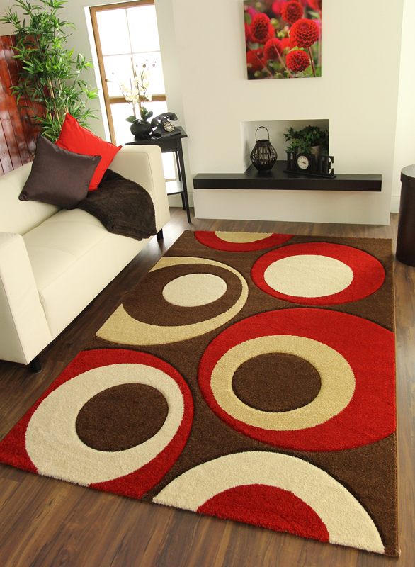 New Post Box Red Cream Coffee Brown Circles Patterned ...